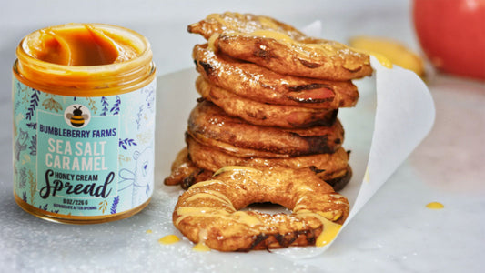 Apple Fritters with Salted Caramel Glaze