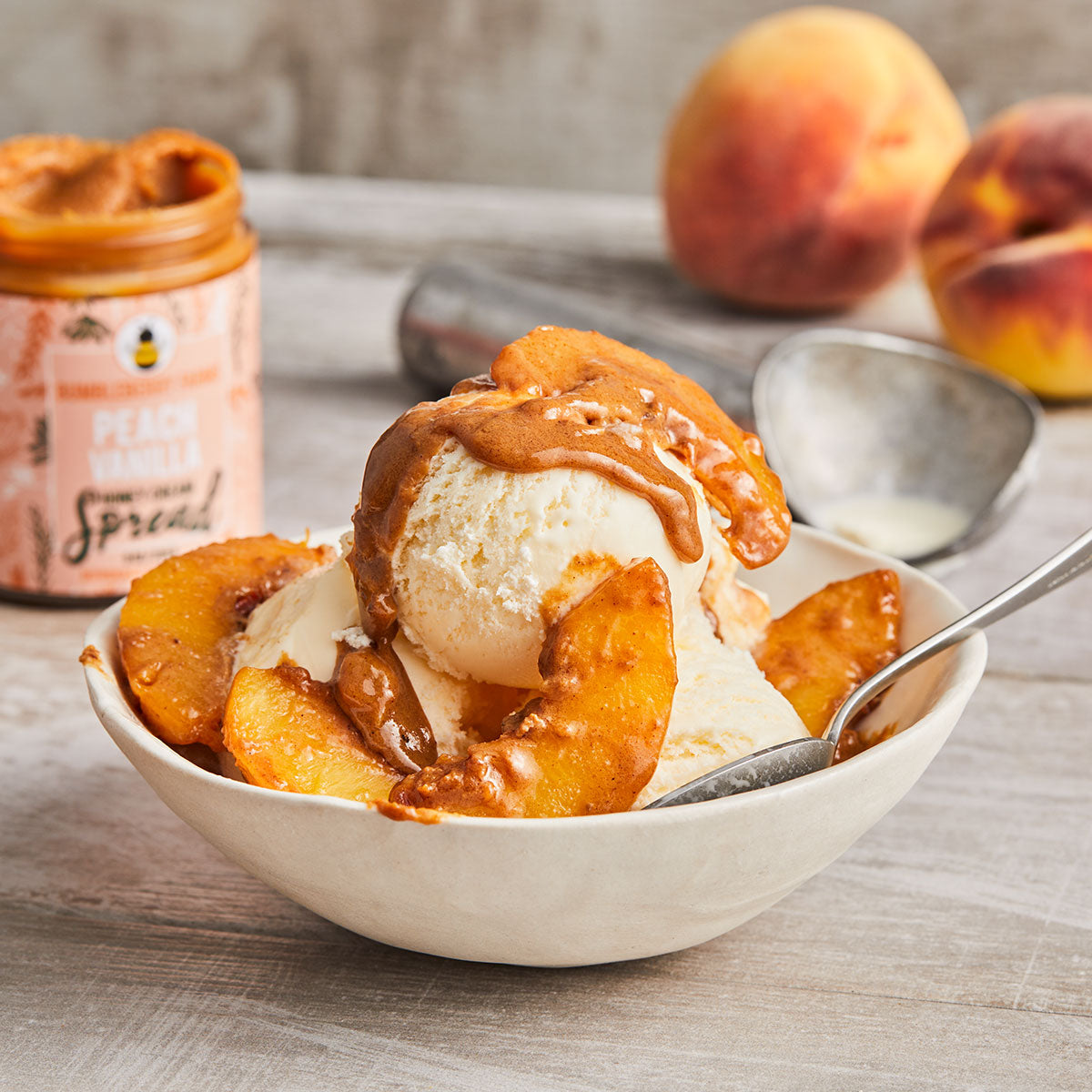 Peach Vanilla Honey Cream Spread