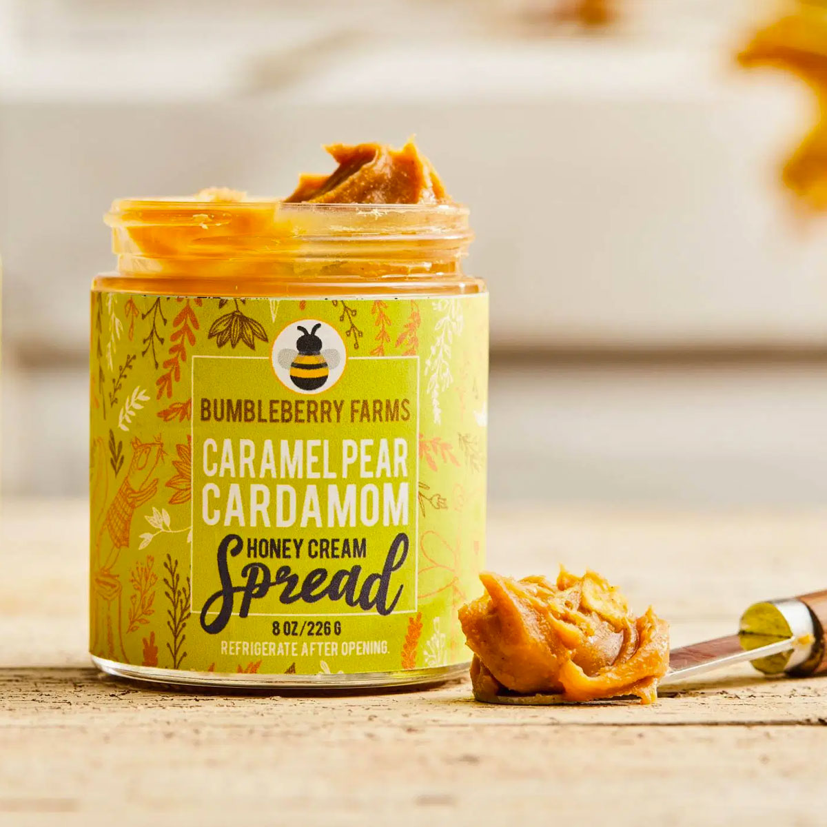Caramel Pear Cardamom Honey Cream Spread (Seasonal)