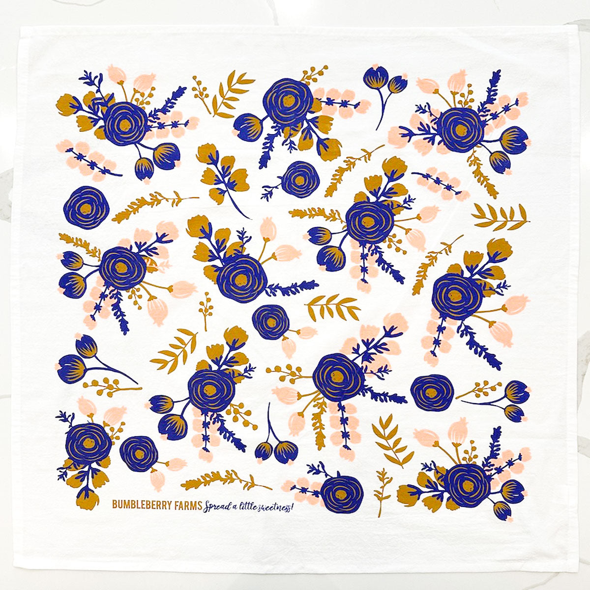 Purple + Coral Blossom Dish Towel – Bumbleberry Farms