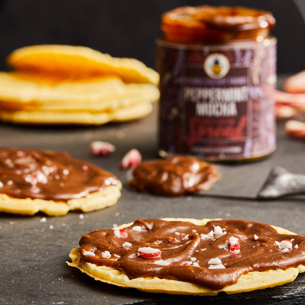 Seasonal Peppermint Mocha Honey Cream Spread