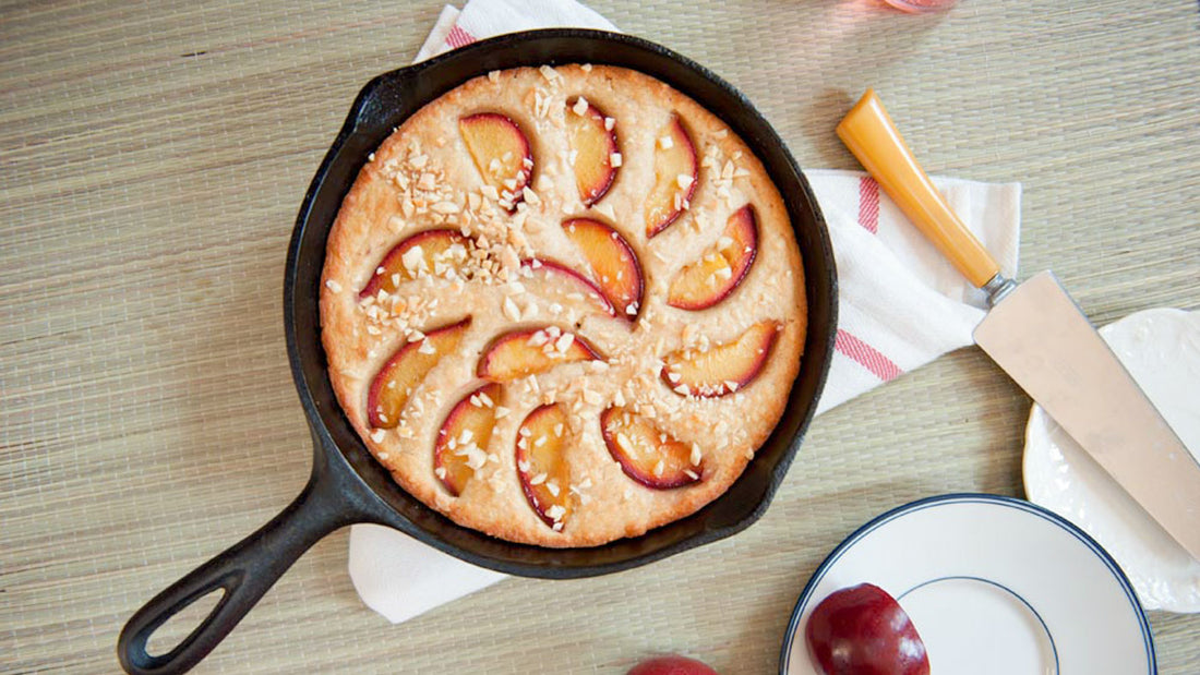 Nutty Nectarine Skillet Cake