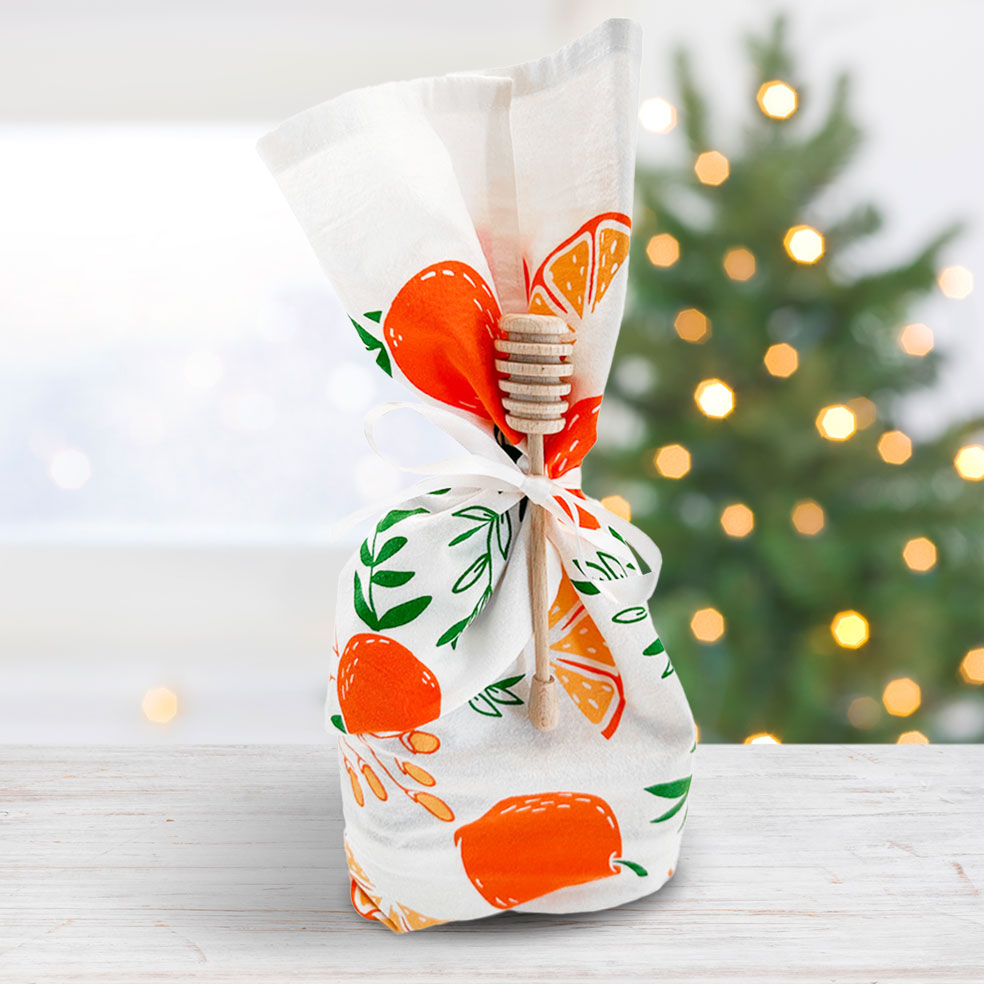Dish Towel Gift Wrap