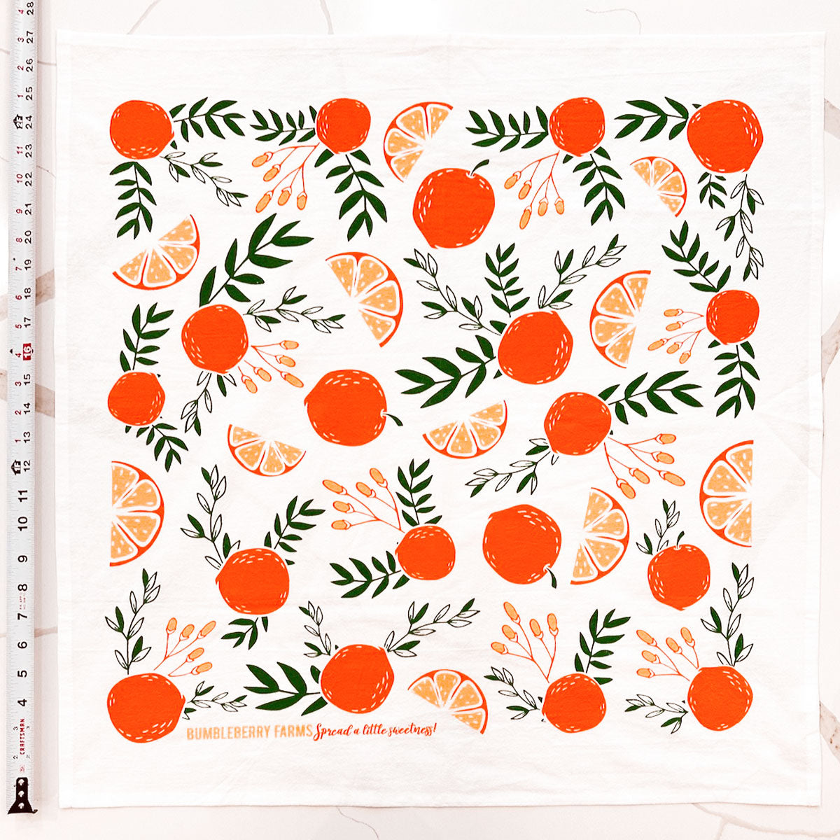 Home Collection Citrus Grapefruit Kitchen Towels 2pc 15x25 Orange  Multicolor NWT