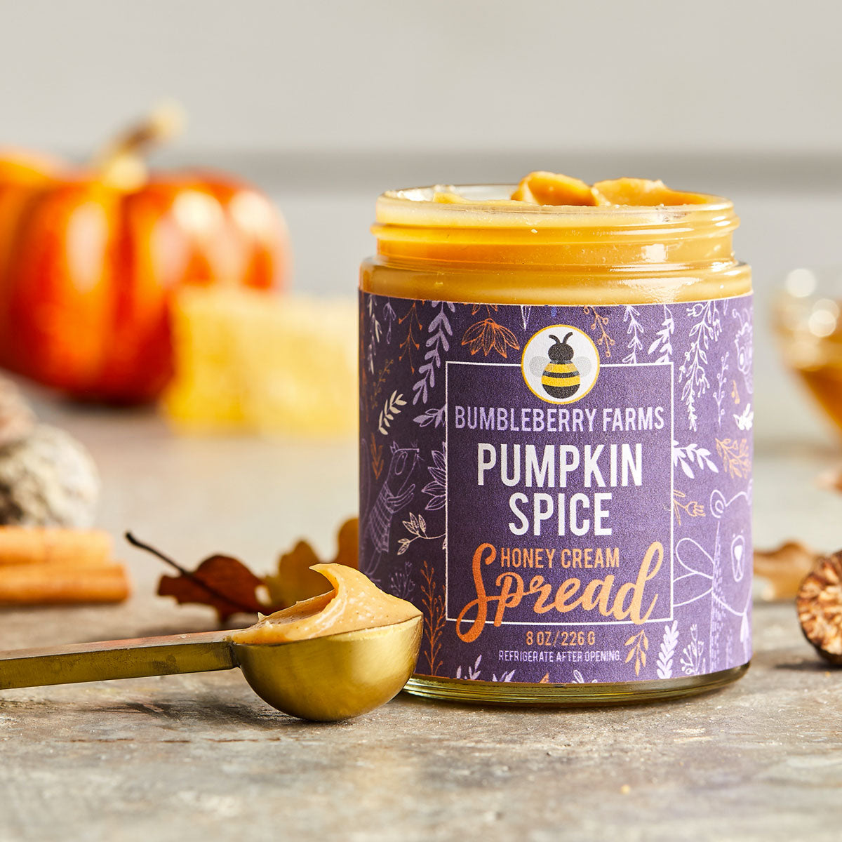 Seasonal Pumpkin Spice Honey Cream Spread