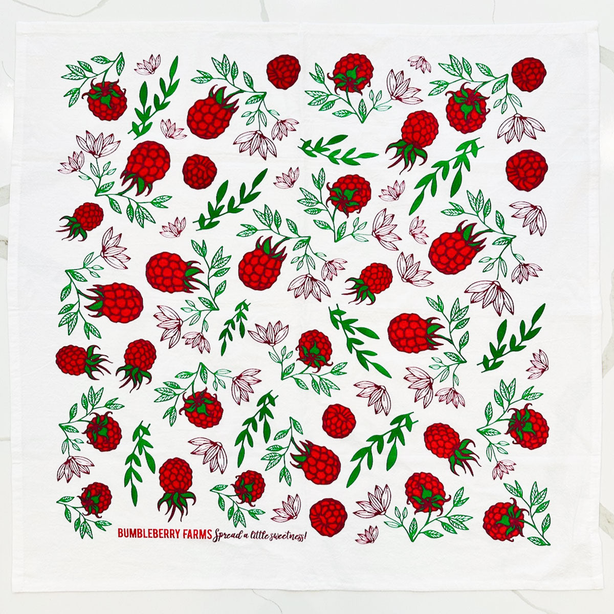 Tea Towel Raspberry Raspberry Dish Towel – Bumbleberry Farms