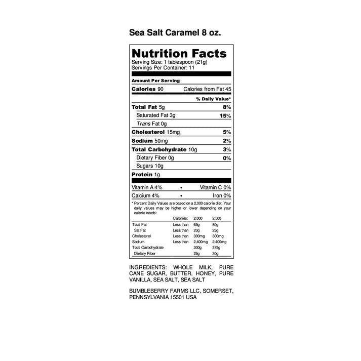 Bumbleberry Farms Sea Salt Caramel Honey Cream Spread